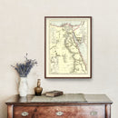 Vintage Map of Egypt 1883