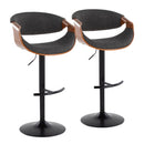 Curvo - Mid Century Modern Adjustable Barstool With Swivel & Rounded T Footrest (Set of 2) by HouseOfZazla