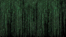Computer Matrix Style Lines of Code Wall Mural. Science Fiction Decor.