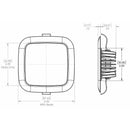 Lumitec Square Mirage Down Light - White Dimming, Red/Blue Non-Dimming - Polished Bezel