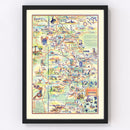 Vintage Black Hills Map, South Dakota 1940