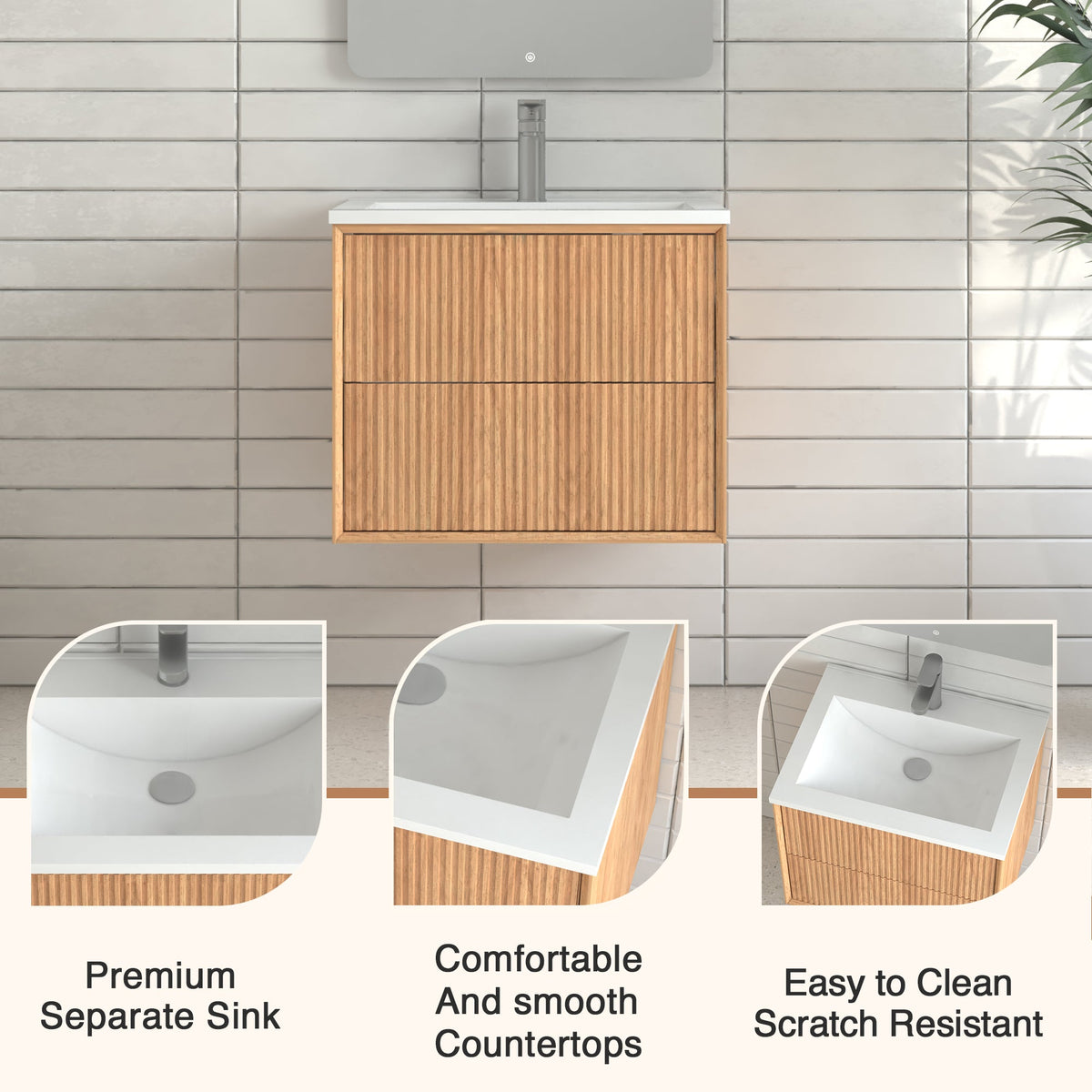 24" Floating Bathroom Vanity Set, photo 8 of 10