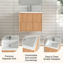 24" Floating Bathroom Vanity Set
