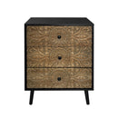 3 Drawer Cabinet, Suitable For Bedroom - Black by HouseOfZazla