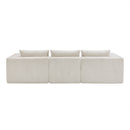 107" Compressed Sectional Sofa (Beige) by HouseOfZazla