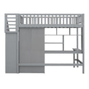 Loft Bed With Bookshelf, Drawers, Desk, And Wardrobe by HouseOfZazla