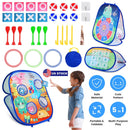 5 in 1 Bean Bag Toss Game Toy Corn Hole Game Beanbag Toss Game Dart Board Game Loop Toss Game Outdoor Activities Party Backyard Games Set for Boys Gir