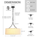 3 Light Drum Pendant Light by HouseOfZazla