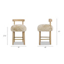 Arden 27.5 Genuine Fur Counter Height Bar Stool