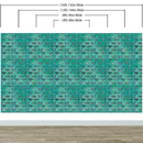 Butterfly Pattern on Green Background Wall Mural. Retro Green, Pink and Gold Color Illustration Design. Bedroom, Nursery, Home Decor. Peel and Stick Wallpaper.