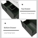 Bathroom Vanity With Ceramic Sink, Fluted Design by HouseOfZazla