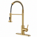 Brushed Nickel Kitchen Faucet with Pull Down Sprayer