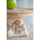 Cake Stand, Cake Plate With Magnesium Base - Cream / Brown by Unique Piece Furniture