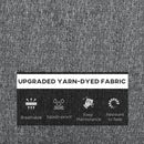 4-Piece Patio Chair Cushion and Back Pillow Set, Seat Replacement Patio, Cushions Set for Outdoor Garden Furniture, Gray