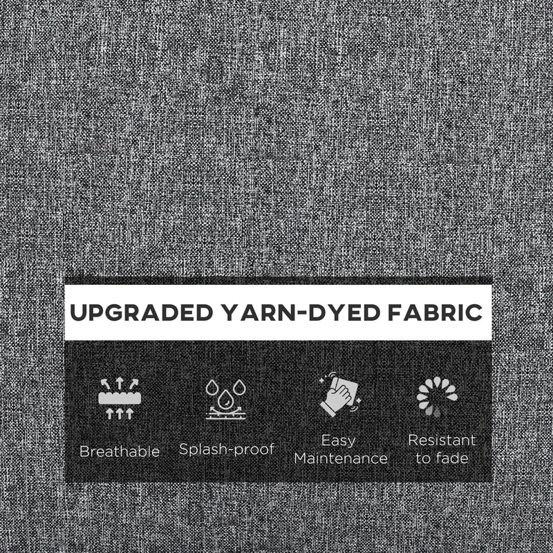 4-Piece Patio Chair Cushion and Back Pillow Set, Seat Replacement Patio, Cushions Set for Outdoor Garden Furniture, Gray