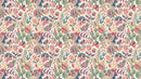 Flower Garden Illustration Wall Mural. Pastel Color Pattern Nursery, Bedroom, Kid’s Room Wall Decor. Peel and Stick Wallpaper.