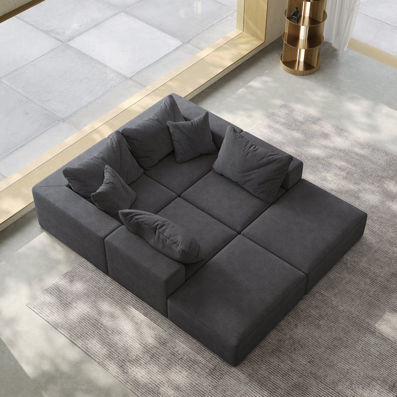 Oversized Sponge Cloud Sofa - Modern Sectional Couch Set, photo 7 of 10