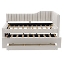 Upholstered Daybed With Trundle And 3 Drawers by HouseOfZazla