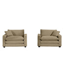 Modern Classic Fabric Single Chair Deep Seat Sofa With Pillow by HouseOfZazla