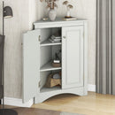 Triangle Bathroom Storage Cabinet With Adjustable Shelves, Freestanding Floor Cabinet For Home Kitchen by Unique Piece Furniture