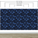 Blue Color Flower Wall Mural Pattern. Dark Navy Blue Background.