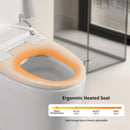 Tankless Smart Toilet With Bidet Built In, 1 Piece, Auto Flush, Auto Open / Close, Heated Seat, Bubble Wash, Warm Water And Dry, Adjustable Temp, Remote Control Side Know - White by HouseOfZazla
