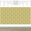 Yellow Floral Flower Background Pattern Wall Mural.