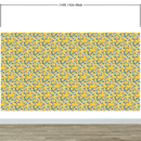 Yellow Floral Flower Background Pattern Wall Mural.