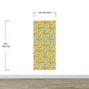 Yellow Floral Flower Background Pattern Wall Mural.
