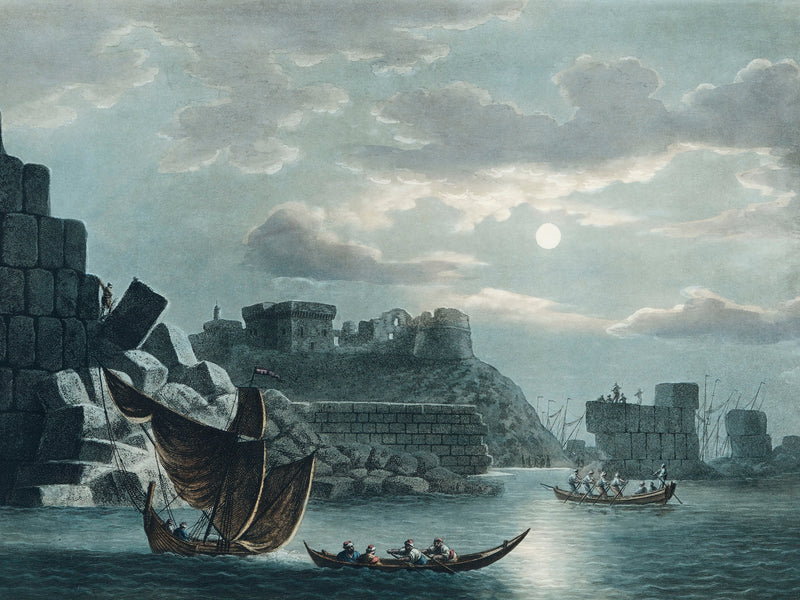 The Island of Tortosa from Views in the Ottoman Dominions Illustration Wall Mural. Sailing through the Mediterranean Islands.