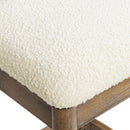 Leon - Arched Back & Upholstered Counter Stool (Set of 2) - Ivory White by HouseOfZazla