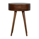 Nordic Chestnut Circular Nightstand by HouseOfZazla