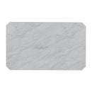 6-Piece Modern Style Dining Set with Faux Marble Table and 4 Upholstered Dining Chairs & 1 Bench (White)