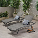 Wicker Chaise With Adjustable Reclining Seats (Set of 2) - Gray by HouseOfZazla