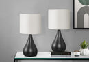 Lighting, Table Lamp, Contemporary (Set of 2) - Black by HouseOfZazla