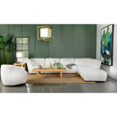 Nevve - 6 Piece Upholstered Tufted Sectional - Ivory by HouseOfZazla