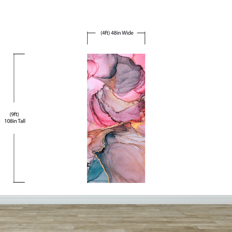 Abstract Alcohol Ink Pattern Wall Mural. Agate Design. Removable Peel and Stick Wallpaper.