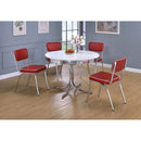 Parlisse - 5 Piece Round Dining Sets And Chairs - White by HouseOfZazla