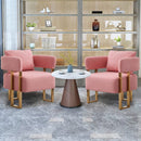 Modern Decorative Chair Teddy Fleece Upholstered And Metal Foot by Unique Piece Furniture