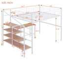 Loft Bed With Desk And Lateral Storage Ladder by Unique Piece Furniture
