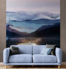 Watercolor Painting of Mountain View Retreat Wall Mural.