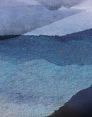 Watercolor Painting of Mountain View Retreat Wall Mural.