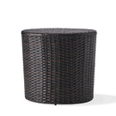 Kingstown RD Barrel Side Table, Outdoor Wicker End Table by HouseOfZazla