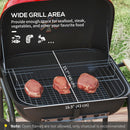 17" Portable Charcoal Grill with Wheels, 2 Side Tables and Bottom Shelf, BBQ with Adjustable Vents on Lid for Picnic, Camping, Backyard, Cooking, Red