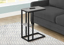 Accent Table, C-Shaped, Marble Look Contemporary & Modern Convenient Design by HouseOfZazla