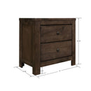 2 Drawer Nightstand - Brown by HouseOfZazla