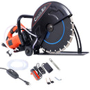 Electric 14" Cut Off Saw With Wet / Dry Functionality And Water Line Attachment Metal, 30" Length - Black by HouseOfZazla