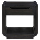 Leandro 2-piece Wood Coffee and End Table Set Burnished Black
