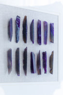 Grace Purple Agate Shadow Boxes Wall Art Set of 2 - Multicolor