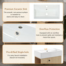Modern Floating Bathroom Vanity With Ceramic Basin Perfect For Small Bathrooms by HouseOfZazla
